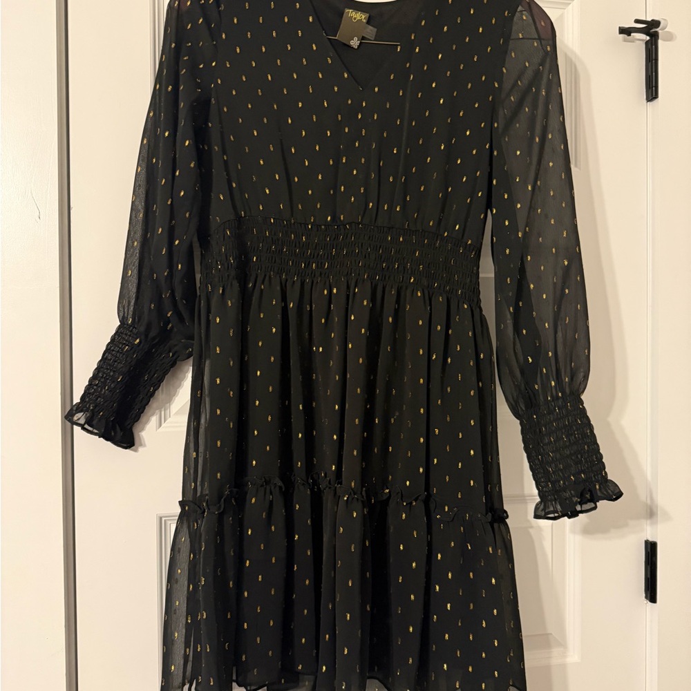 Taylor Black and Gold Women's Dress